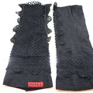 Tripp NYC Vintage Fingerless gloves Gothic Lolita lace Emo arm warmers y2k